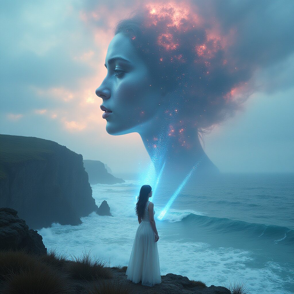 Cosmic backdrop for Magic Muse by Catherine Gomersall